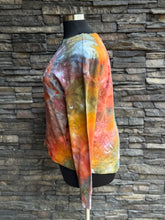Load image into Gallery viewer, Women’s XL Heart Pullover Sweatshirt with Thumbholes &amp; Pockets in ‘Rustic Rainbow’
