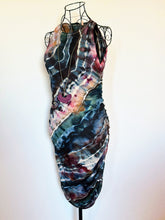 Load image into Gallery viewer, Women’s Large Geode Sleeveless Side Ruched Bodycon Dress in ‘Pinot Sage &amp; Teal’
