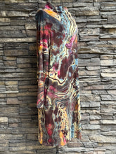 Load image into Gallery viewer, Women’s Small Reverse Geode Mock Neck Long Sleeved Sweater Dress with Pockets in ‘Pinot Sage’
