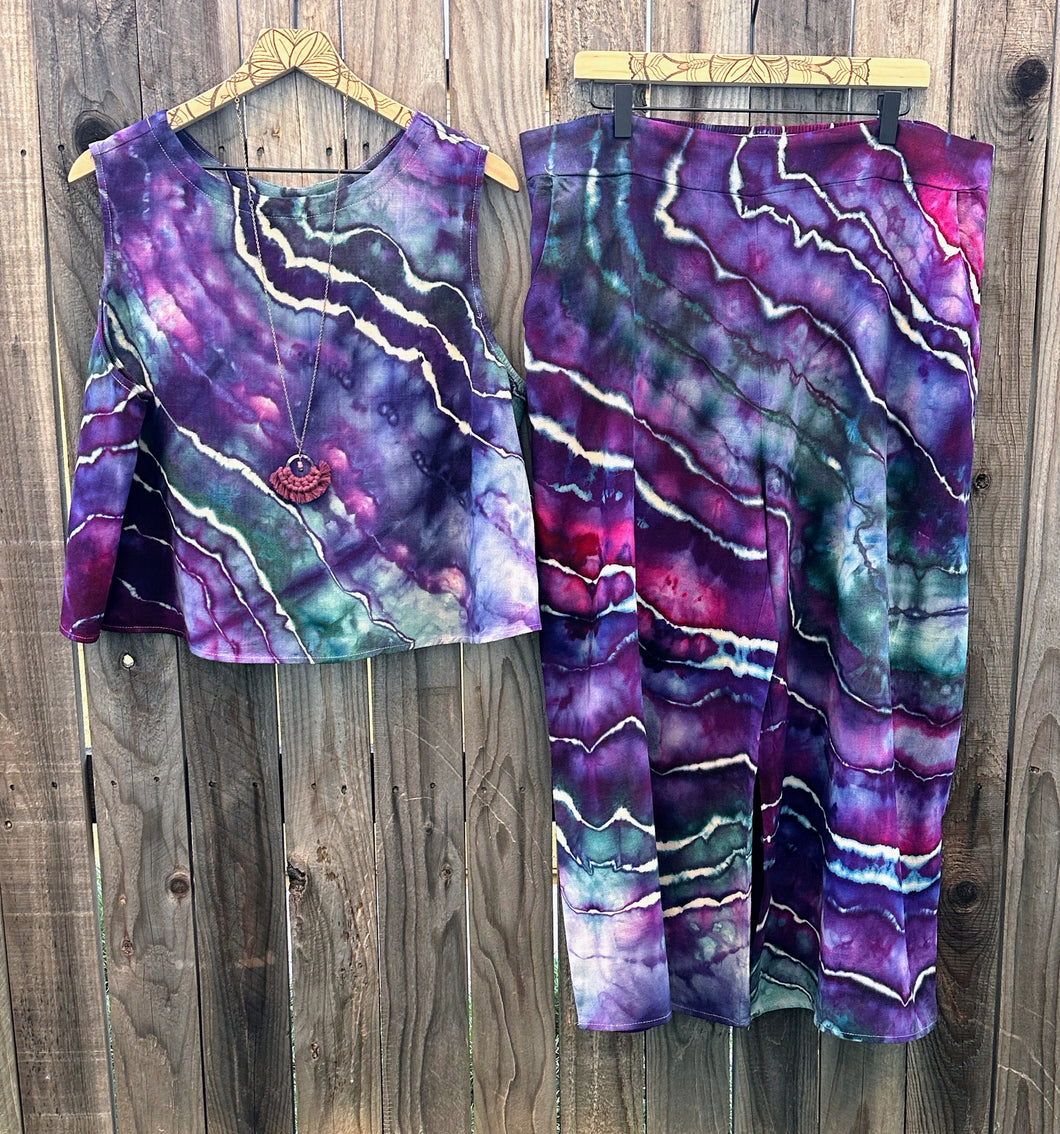 Custom Geode 2 Piece Cropped Set and 4 Geode Steering Wheel Covers for Mary