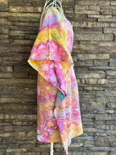 Load image into Gallery viewer, Women’s Medium (but can fit S-XL) Geode Caftan Swim Cover-up with Drawstring Waist &amp; Button Front in ‘Bird Song’
