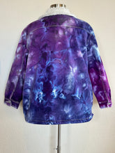 Load image into Gallery viewer, Custom Sherpa Lined Denim Jacket in Purples for Laura
