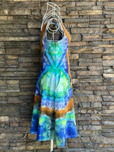 Load image into Gallery viewer, Women’s Medium Geode V-Neck Skater Dress with Pockets in ‘Azurite’
