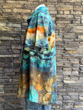 Load image into Gallery viewer, Men’s Large Geode Knit Button-up Short Sleeved Shirt in ‘Boulder Turquoise’

