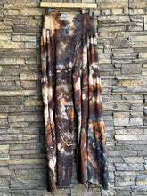 Load image into Gallery viewer, Women’s Medium 100% Viscose Geode Tiered Flared Leg Pull-On Pants with Tie in ‘Turkey Tail Mushroom’
