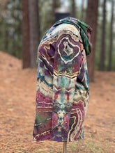 Load image into Gallery viewer, Custom Reverse Geode Hooded Cardigan in ‘Tide Pool’ for Kori
