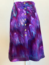 Load image into Gallery viewer, Women’s Medium Linen/Rayon Midi Button Front Skirt with Pockets in ‘Northern Lights’ Twist
