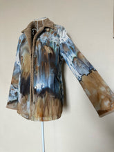 Load image into Gallery viewer, Women’s Medium Upcycled Sherpa Lined Corduroy Jacket in ‘Blue Gray’
