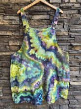 Load image into Gallery viewer, Women’s 2XL Geode Cotton/Linen Lightweight Overall Shorts in ‘Forest Fairy’

