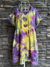 Load image into Gallery viewer, Women’s Small (can fit a medium too) Loose Geode V-Neck Babydoll Dress with Pockets in ‘Sugar Plum’

