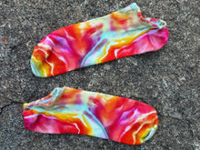 Load image into Gallery viewer, Adult Geode Bamboo Footie Ankle Socks in ‘Rainbow’
