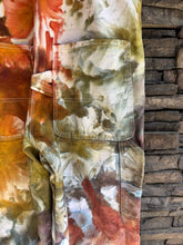 Load image into Gallery viewer, Women’s Medium 32x30 Dickies Denim Overalls in ‘Rustic Rainbow’
