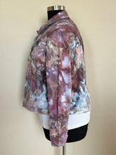 Load image into Gallery viewer, Women’s XL Ice Dyed Denim Jacket in ‘Brushed Steel’
