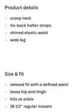 Load image into Gallery viewer, Women’s Medium Reverse Geode Halter Jumpsuit with Pockets in ‘Rusted Root’
