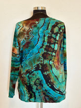 Load image into Gallery viewer, Women’s 2X Reverse Geode Off Shoulder Long Sleeved Tunic in ‘Colla Wood’
