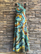 Load image into Gallery viewer, Custom Geode Pact Fit &amp; Flare Cross Back Maxi Dress in ‘Labradorite’ for Shannon
