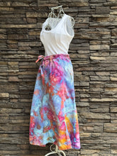 Load image into Gallery viewer, Women’s Large Tie-waist Denim Midi Geode Skirt in ‘Bird Song’

