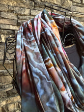 Load image into Gallery viewer, Geode XL Seamless Bali Rayon Jersey Infinity Scarf in ‘Pinot Sage &amp; Teal’
