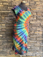 Load image into Gallery viewer, Women’s Large (can fit an XL, too) Upcycled U-Neck 100% cotton Midi Dress in ‘Bold As Love
