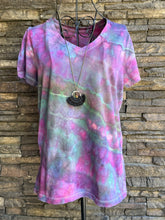 Load image into Gallery viewer, Women’s Medium Geode V-Neck T-Shirt in ‘Midnight Opal’
