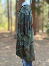 Load image into Gallery viewer, Men’s 3XL Geode 100% Rayon Button Up Short Sleeved Shirt in ‘Moss Agate’
