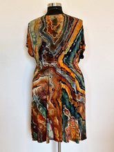 Load image into Gallery viewer, Women’s 1X Reverse Geode Surplice Dress in ‘Autumn Breeze’
