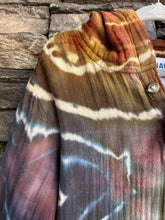 Load image into Gallery viewer, Youth 5T Geode Cotton Gauze Hooded Long Sleeved Shirt with Kangaroo Pocket in ‘Rustic Rainbow’
