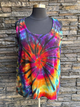 Load image into Gallery viewer, Women’s 3X Reverse Dyed Ribbed Tank Top in ‘Dark Spectrum’ Spiral
