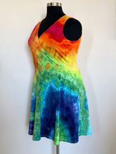 Load image into Gallery viewer, Women’s XXL Geode Sleeveless Surplice Dress with Pockets in ‘Electric Rainbow’
