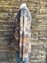 Load image into Gallery viewer, Men’s Large Geode Long Sleeved Henley in ‘Turkey Tail Mushroom’
