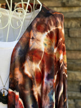 Load image into Gallery viewer, Women’s Medium Hand-sewn Geode Bell Sleeve Kimono with Pockets in ‘Phoenix Rising’
