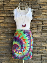 Load image into Gallery viewer, Women’s Large Bodycon Mini Skirt in ‘Cosmic Eyes’ Spiral
