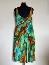 Load image into Gallery viewer, Women’s 3X Geode Ballet Midi Dress with Pockets in ‘Royston Turquoise’
