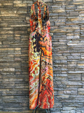 Load image into Gallery viewer, Women’s Medium Reverse Geode Halter Jumpsuit with Pockets in ‘Rusted Root’
