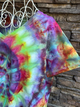 Load image into Gallery viewer, Women’s Large V-Neck Spiral T-Shirt in ‘Cosmic Eyes’
