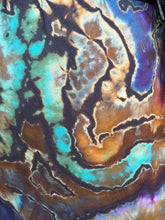 Load image into Gallery viewer, Women’s XL Reverse Geode Bamboo Viscose Long Sleeved Robe in ‘Dark Star’
