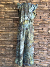 Load image into Gallery viewer, Women’s Small Geode Flutter Sleeve Jumpsuit with Pockets In ‘Moss Agate’
