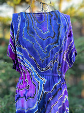 Load image into Gallery viewer, Custom Reverse Geode Surplice Maxi Dress in ‘Purple Haze’ for Lisa
