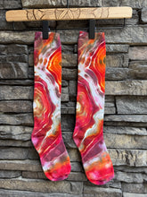 Load image into Gallery viewer, Women’s Sz 5-10 Geode Knee High Socks in ‘Ember Glow’
