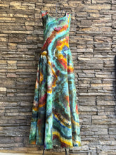Load image into Gallery viewer, Custom Geode Pact Fit &amp; Flare Cross Back Maxi Dress in ‘Labradorite’ for Shannon
