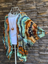 Load image into Gallery viewer, Women’s Small (can fit a medium, too) Geode Kimono in ‘Boulder Turquoise’
