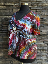 Load image into Gallery viewer, Women’s XXL Luxe Geode V-Neck T-Shirt in ‘Merlot Moon’
