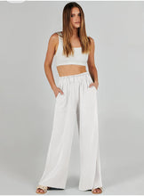 Load image into Gallery viewer, Women’s Large Geode High Waist Wide Leg Pull On Pants with Pockets in ‘Smoke on the Water’
