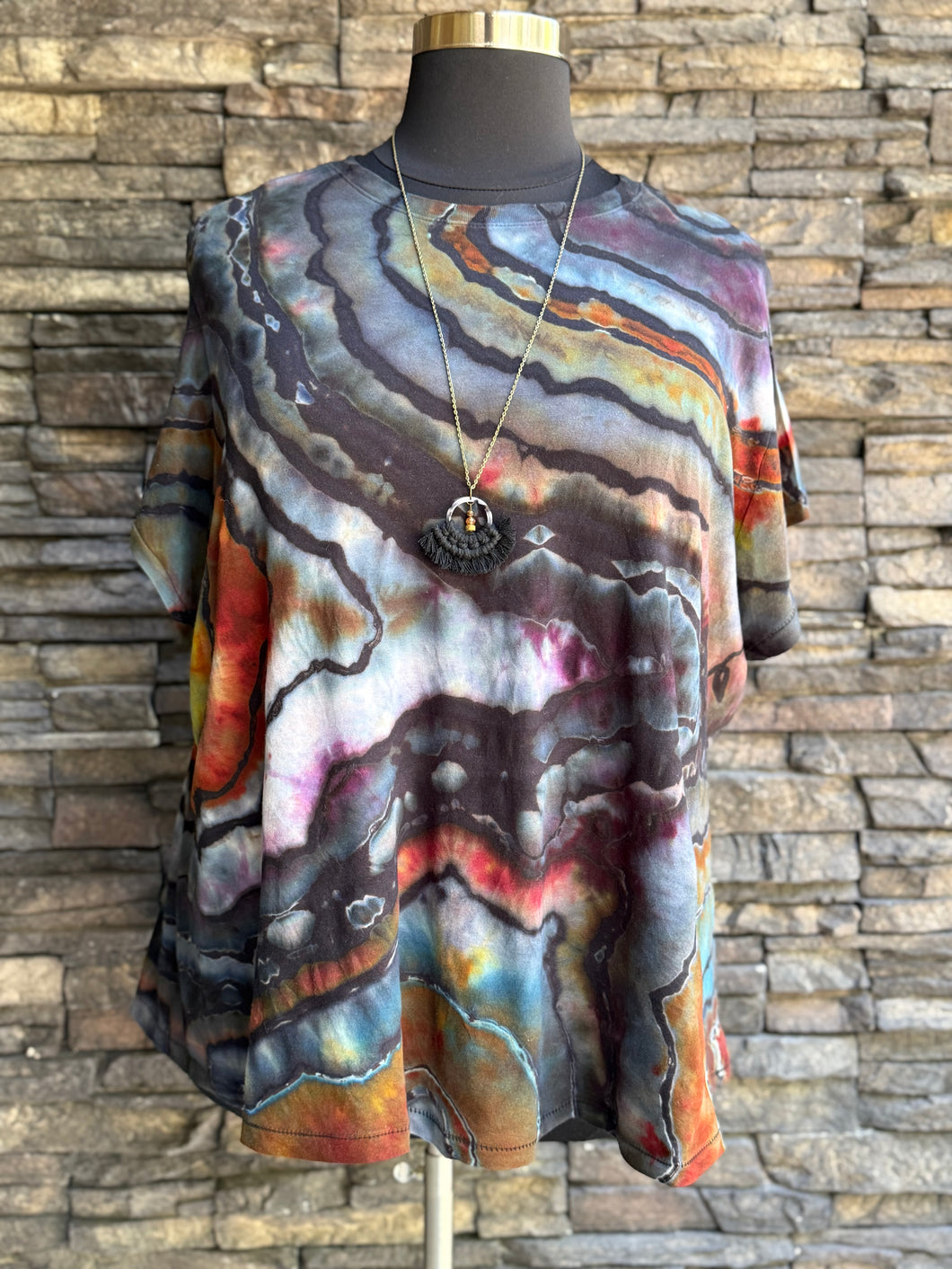 Women’s 3X Reverse Geode T-Shirt in ‘Midnight Jasper’