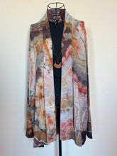 Load image into Gallery viewer, Women’s Medium (can fit a large too) Geode Cardigan with Thumbholes and Pockets in ‘Petrified Wood’
