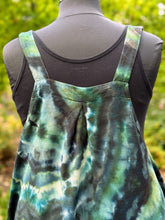 Load image into Gallery viewer, Women’s XXL Geode Wide-Leg Linen/Rayon Overalls in ‘Moss Agate’
