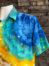 Load image into Gallery viewer, Custom Geode Polo Shirt for Jason in ‘Yellowstone’s Grand Prismatic Spring’
