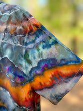 Load image into Gallery viewer, Men’s 3XL 100% Rayon Geode Button Up Short Sleeved Shirt in ‘Labradorite’
