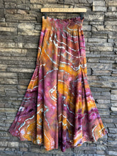 Load image into Gallery viewer, Women’s Large Geode 100% Rayon Split-Leg Wide-Leg Pants in ‘Black Cherry Gold’

