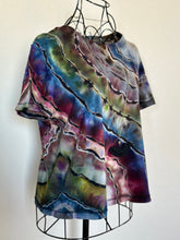 Load image into Gallery viewer, Women’s Large Reverse Geode T-Shirt in ‘Rainbow Obsidian’
